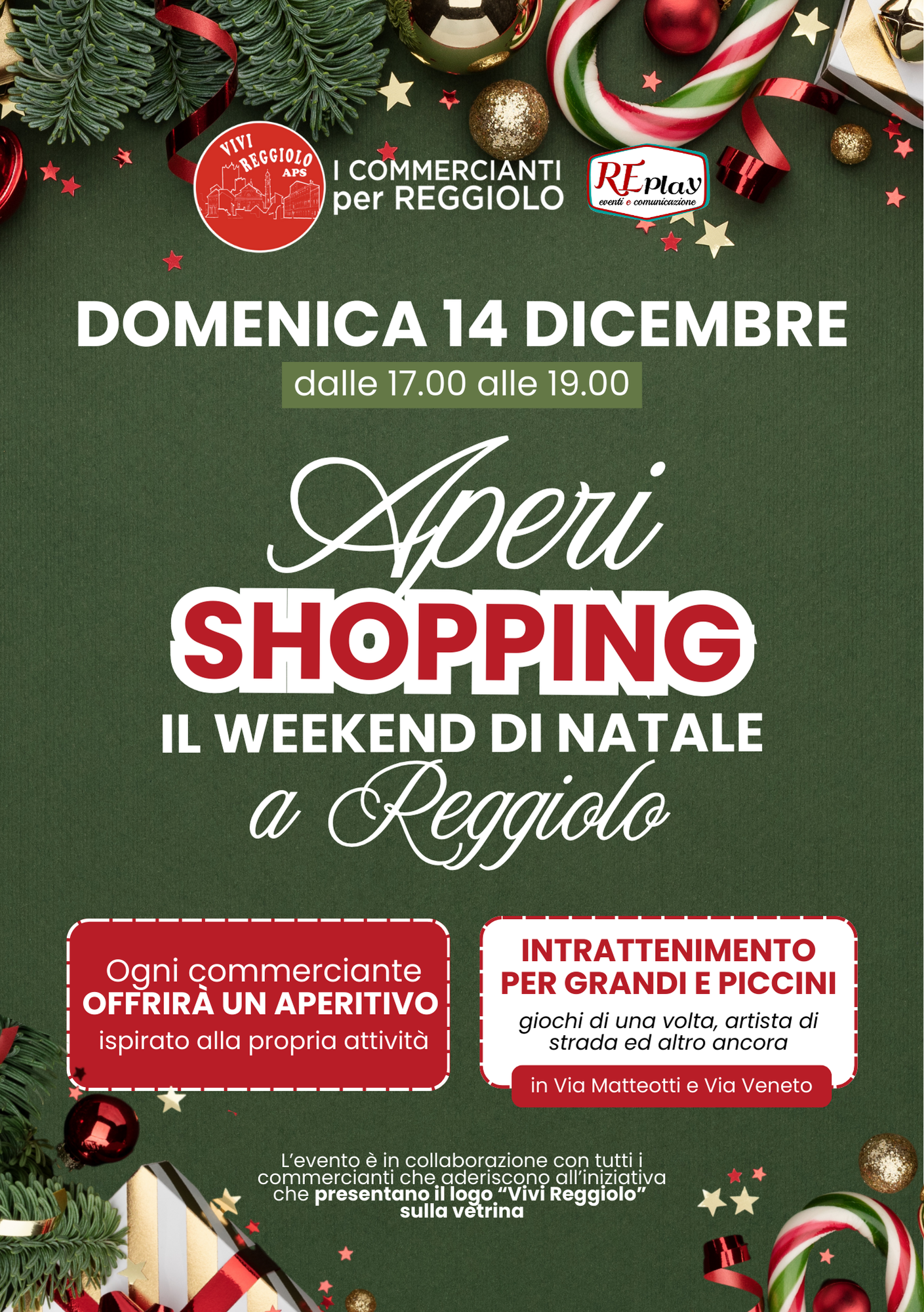 14 DICEMBRE – AperiShopping a Reggiolo
